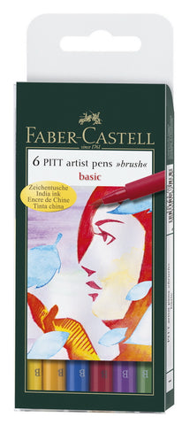 India ink PITT artist pen B box of 6 'basic'