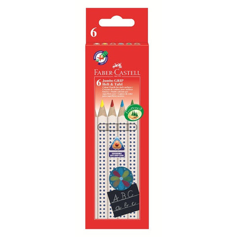Coloured pencil GRIP for dark surfaces cardboard box of 6