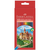 Coloured pencils Castle hexagonal cardboard box