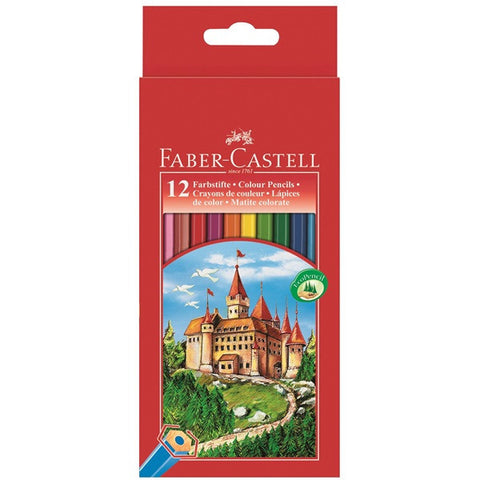 Coloured pencils Castle hexagonal cardboard box