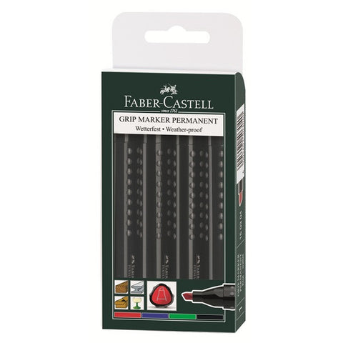 Permanent marker GRIP 1503 chisel tip set of 4