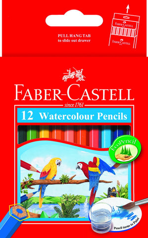 Watercolor pencils cardboard box